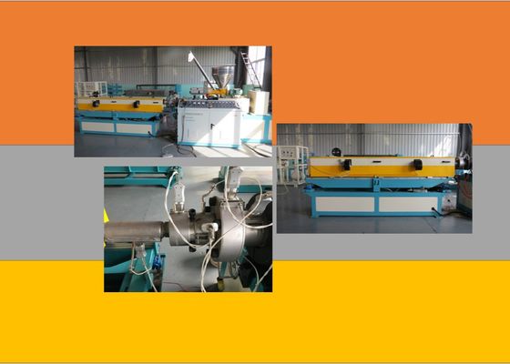 Πλαστική HDPE γραμμή παραγωγής εξωθητών σωλήνων σωλήνων ζαρωμένη καλώδιο