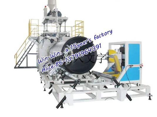 HDPE δομικών τοίχων σπειροειδής άνεμος ζαρωμένη γραμμή παραγωγής εξώθησης σωλήνων