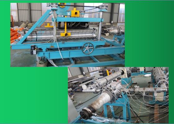 PVC 800mm PP διπλοτειχισμένη ζαρωμένη γραμμή εξώθησης σωλήνων