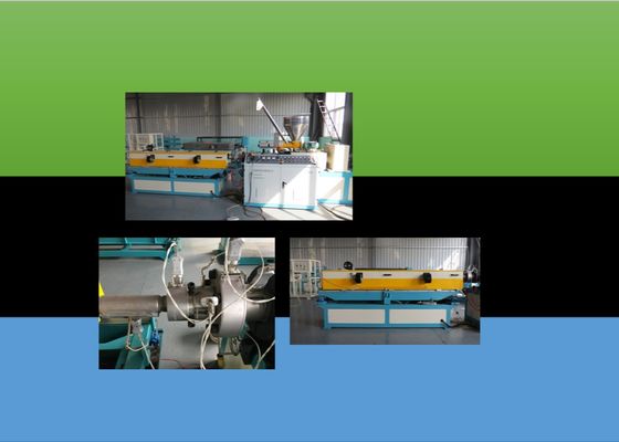 Πλαστική HDPE γραμμή παραγωγής εξωθητών σωλήνων σωλήνων ζαρωμένη καλώδιο