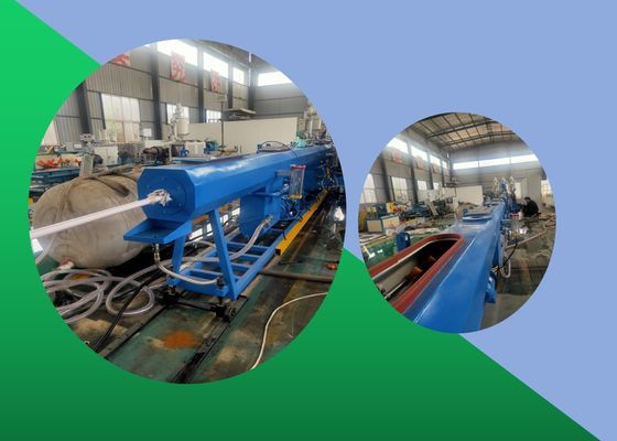Τριπλή HDPE στρώματος σωλήνων εξώθησης γραμμών μηχανή εξώθησης σωλήνων πολυπροπυλενίου δίδυμη