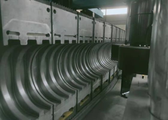 HDPE διπλοτειχισμένη ζαρωμένη γραμμή πλήρες Intermeshing εξώθησης σωλήνων 6,5 m/min