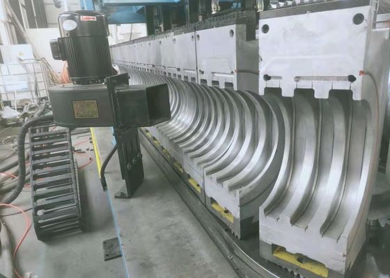 Ζαρωμένη γραμμή 30KW εξώθησης σωλήνων PVC EVA PA PE PP πλαστικό