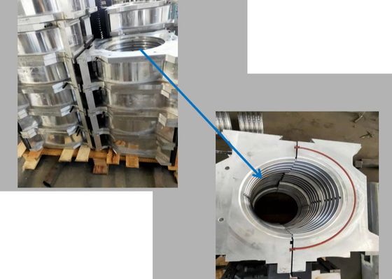 HDPE διπλοτειχισμένη ζαρωμένη γραμμή παραγωγής ID200mm ID600 χιλ. σωλήνων